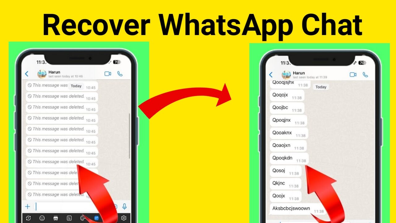 Recover WhatsApp Deleted Chat Messages Photos VideosRecover WhatsApp Deleted Chat Messages Photos Videos